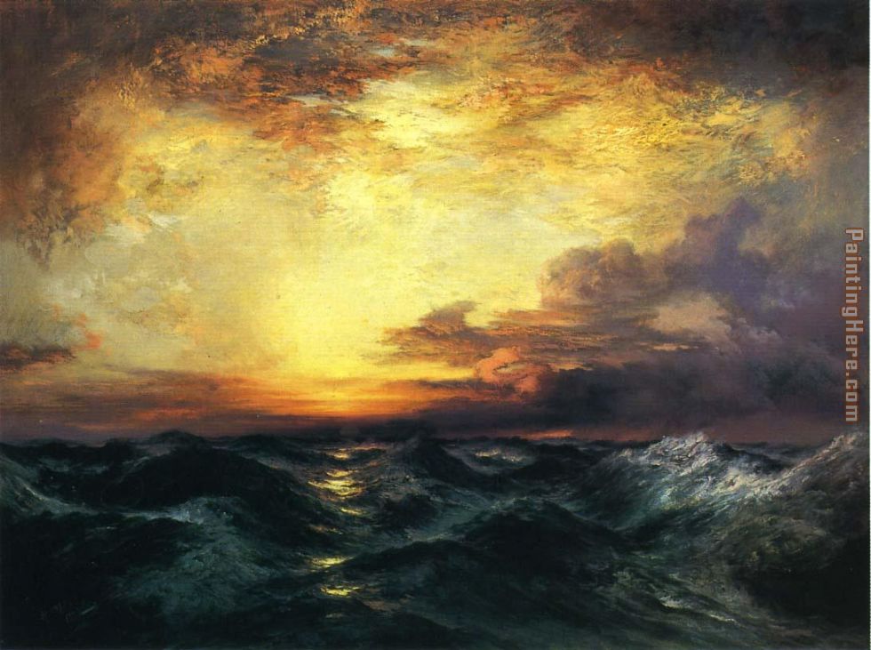 Pacific Sunset painting - Thomas Moran Pacific Sunset art painting